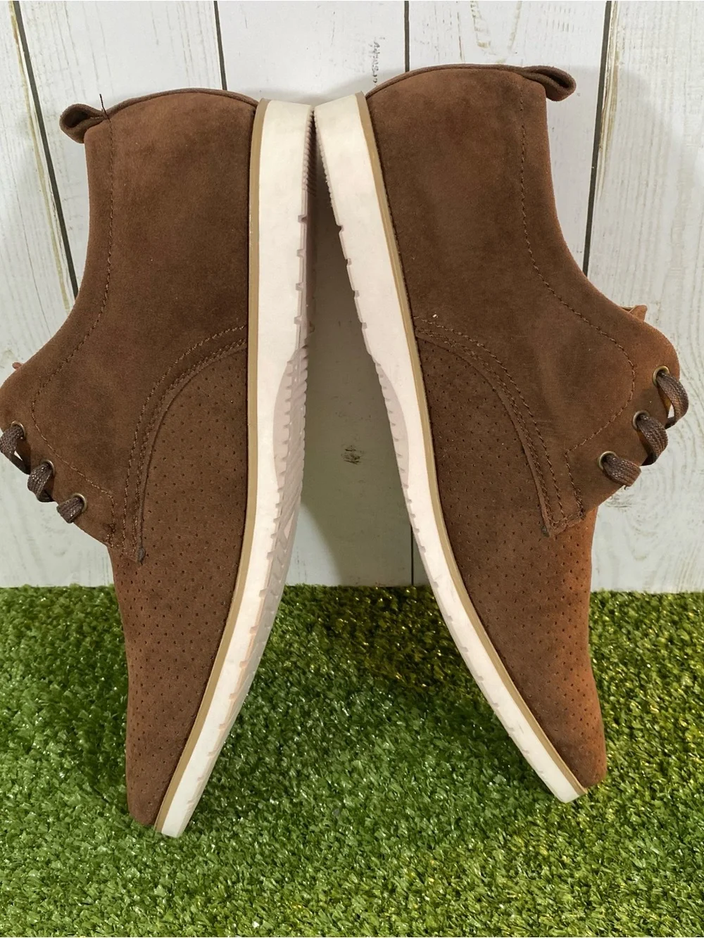 Arider Alan-02 Oxford Suede Shoes Mens Size 10 Low Brown Lace Up Business Casual